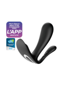 3 en 1 Vibromasseurs et stimulateur clitoridien noir connecté Top Secret + Satisfyer - CC597754